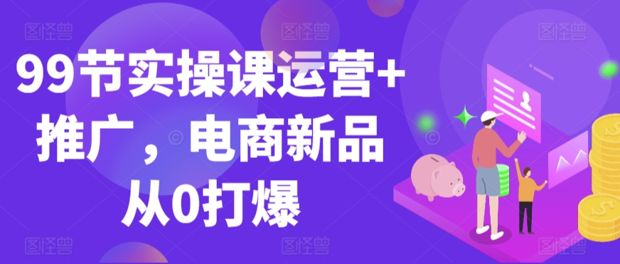 99节实操课运营+推广，电商新品从0打爆-萝卜兔资源站