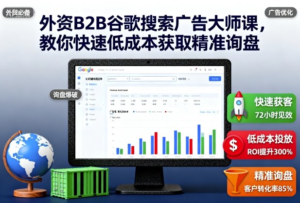 外资B2B谷歌搜索广告大师课,教你快速低成本获取精准询盘-萝卜兔资源站