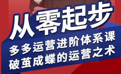 拼多多运营进阶系统课，从零起步，多多运营进阶体系课，破茧成蝶的运营之术（更新9月）-萝卜兔资源站