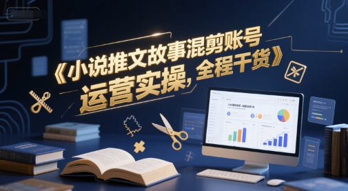 小说推文故事混剪账号运营实操，全程干货-萝卜兔资源站