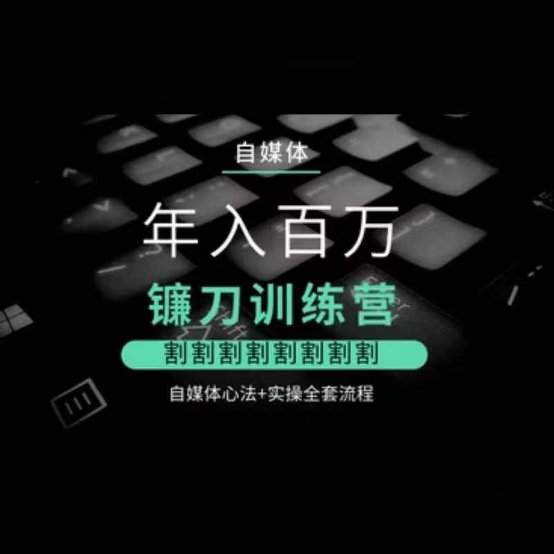 自媒体年入百万镰刀训练营，割割割割割割割割，自媒体心法+实操全套流程-萝卜兔资源站