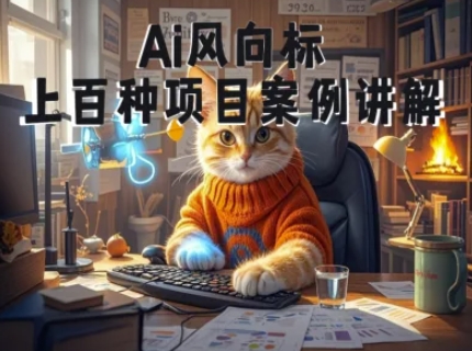 Ai风向标-附100种项目案例玩法-0基础小白到大神ai视频商业应用教学-萝卜兔资源站