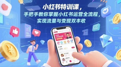 小红书特训课，手把手教你掌握小红书运营全流程，实现流量与变现双丰收-萝卜兔资源站