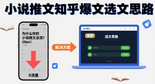为什么你的小说推文没流量？小说推文知乎爆文选文思路-萝卜兔资源站