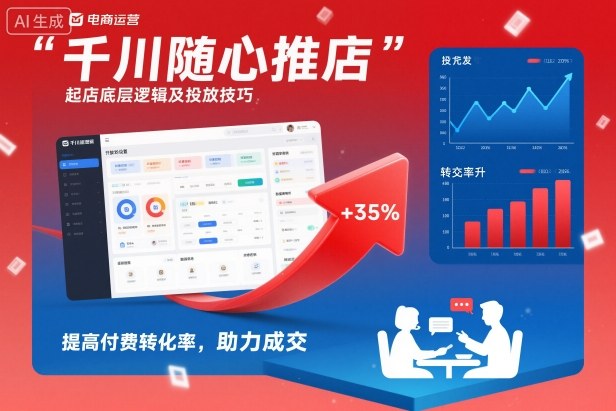 千川随心推起店底层逻辑及投放技巧，提高付费转化率，助力成交-萝卜兔资源站