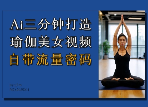 Ai3分钟打造瑜伽美女视频，自带流量密码-萝卜兔资源站