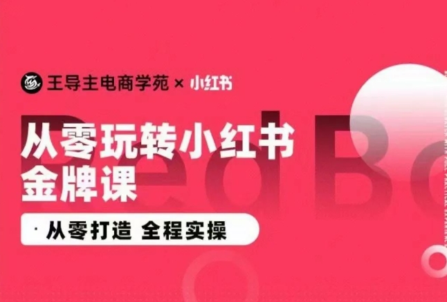 王导主·小红书电商运营实操课，​从零打造  全程实操-萝卜兔资源站