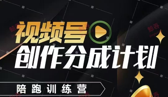 视频号创作分成计划陪跑训练营，手把手教会你如何制作视频，细水长流型项目-萝卜兔资源站