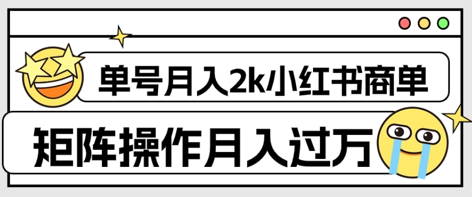 外面收费1980的小红书商单保姆级教程，单号月入2k，矩阵操作轻松月入过万-萝卜兔资源站