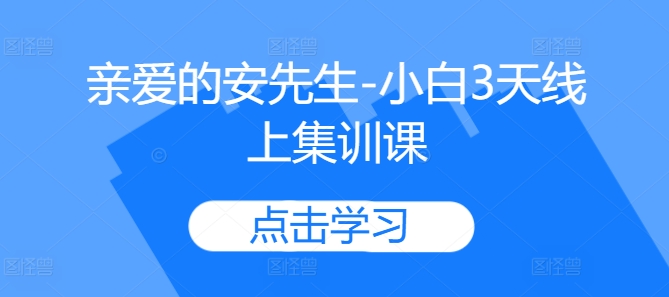 亲爱的安先生-小白3天线上集训课-萝卜兔资源站