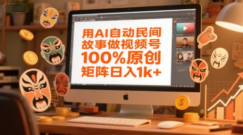 用AI自动民间故事做视频号，100%原创，矩阵日入1k+-萝卜兔资源站