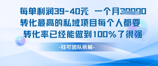 每单利润40一个月7k+转化最高的私域项目，每个人都要的产品转化率已经能做到100%-萝卜兔资源站