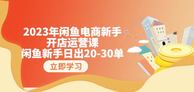 2023年闲鱼电商新手开店运营课：闲鱼新手日出20-30单（18节-实战干货）-萝卜兔资源站