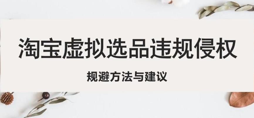 淘宝虚拟违规侵权规避方法与建议，6个部分详细讲解，做虚拟资源必看-萝卜兔资源站