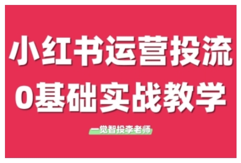 小红书运营投流，小红书广告投放从0到1的实战课，学完即可开始投放（更新）-萝卜兔资源站