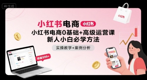 小红书电商0基础+高级运营课，新人小白必学方法，实操教学+案例分析-萝卜兔资源站
