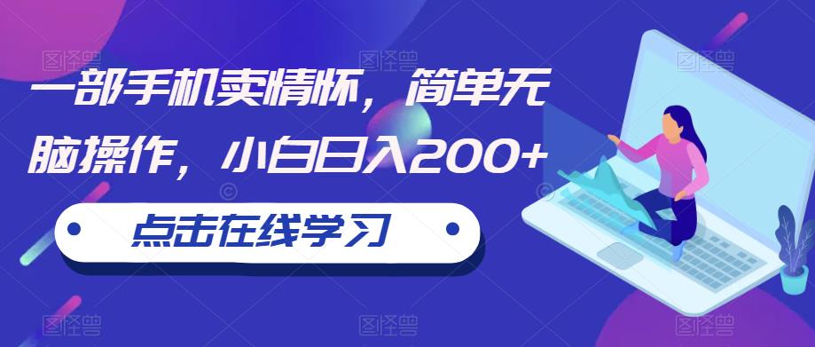 一部手机卖情怀，简单无脑操作，小白日入200+【揭秘】-萝卜兔资源站
