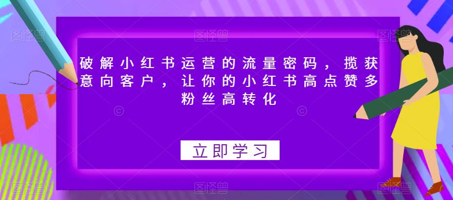 破解小红书运营的流量密码，揽获意向客户，让你的小红书高点赞多粉丝高转化-萝卜兔资源站