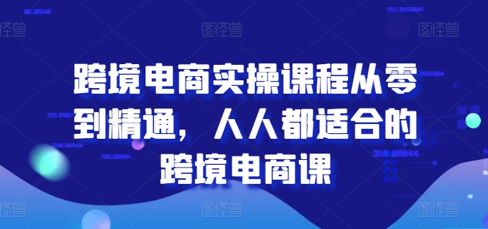 跨境电商实操课程从零到精通，人人都适合的跨境电商课-萝卜兔资源站