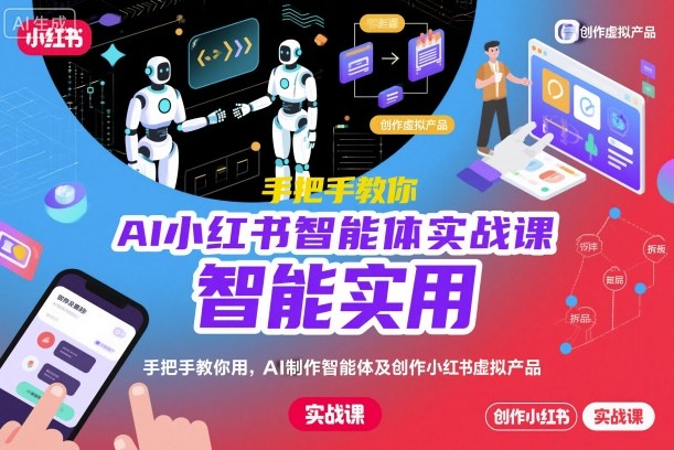 AI小红书智能体实战课，手把手教你用AI制作智能体及创作小红书虚拟产品，提效+内容商业化-萝卜兔资源站