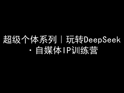 超级个体系列，玩转DeepSeek·自媒体IP训练营，deepseek教程-萝卜兔资源站