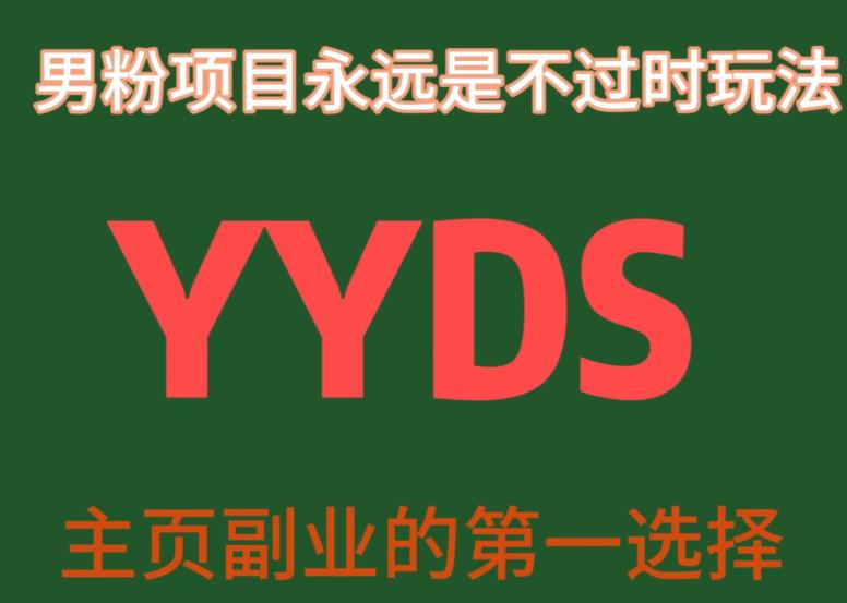 YYDS男粉项目永远是不过时玩法，主业副业的第一选择【揭秘】-萝卜兔资源站