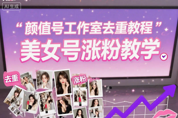 颜值号工作室去重教程,美女号涨粉教学-萝卜兔资源站