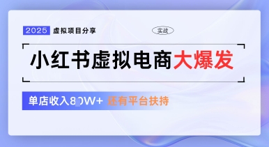 小红书虚拟电商项目，平台大力免费流量扶持，低门槛1拖3玩法-萝卜兔资源站