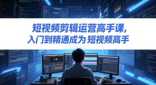 短视频剪辑运营高手课，入门到精通成为短视频高手-萝卜兔资源站
