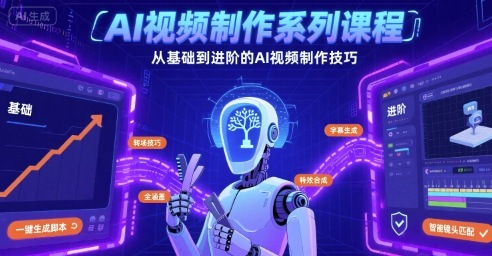 AI视频制作系列课程，从基础到进阶的AI视频制作技巧全涵盖-萝卜兔资源站