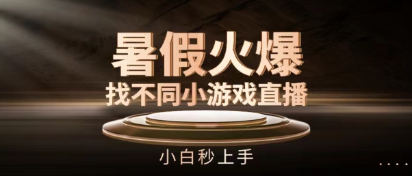 暑假火爆找不同小游戏直播间，小白秒上手【揭秘】-萝卜兔资源站