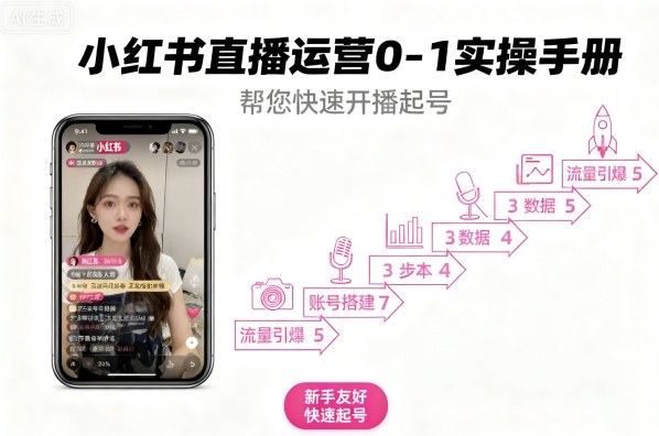 小红书直播运营0-1实操手册，帮您快速开播起号-萝卜兔资源站