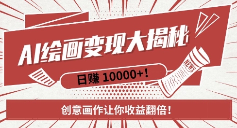 AI梦境绘画致富秘籍，复制粘贴，新手也能快速掌握，创意画作让你收益翻倍-萝卜兔资源站