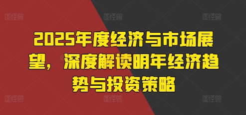 2025年度经济与市场展望，深度解读明年经济趋势与投资策略-萝卜兔资源站