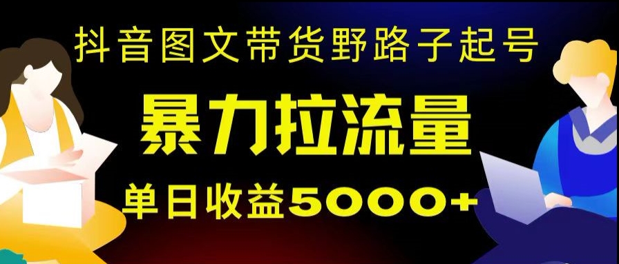 抖音图文带货暴力起号，单日收益5000+，野路子玩法，简单易上手，一部手机即可【揭秘】-萝卜兔资源站