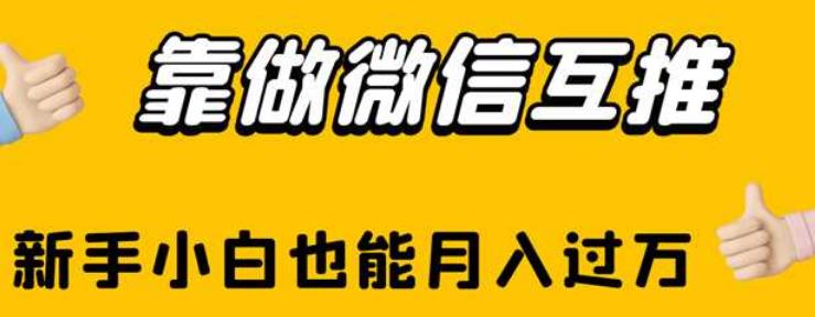 靠做微信互推，新手小白也能月入过万【揭秘】-萝卜兔资源站