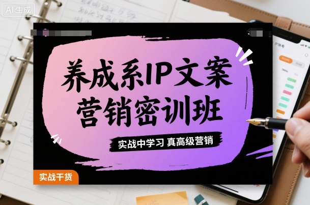 养成系IP文案营销密训班，实战中学习真高级营销-萝卜兔资源站