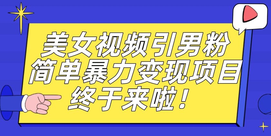 价值3980的男粉暴力引流变现项目，一部手机简单操作，新手小白轻松上手，每日收益500+【揭秘】-萝卜兔资源站