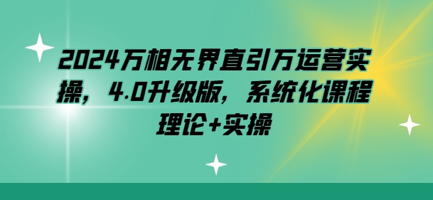 2024万相无界直引万运营实操，4.0升级版，系统化课程 理论+实操-萝卜兔资源站