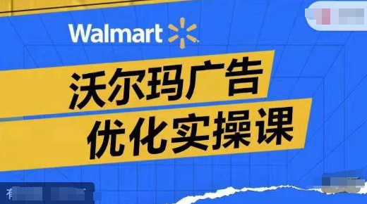 沃尔玛广告优化实操课，广告报告实操讲解，广告如何提高转化和ROAS等-萝卜兔资源站