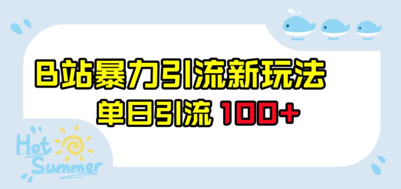 B站暴力引流新玩法，单日引流100+【揭秘】-萝卜兔资源站