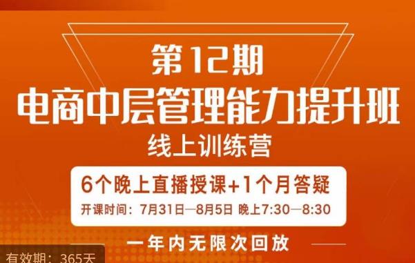 陈少珊·电商中层管理能力提升班，学习对象-电商公司各个岗位的主管，20人人以内的电商公司老板-萝卜兔资源站