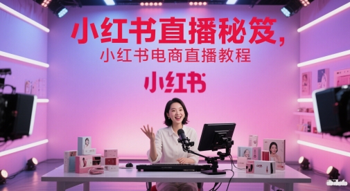 小红书直播秘笈，小红书电商直播教程-萝卜兔资源站