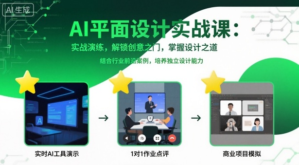 AI平面设计实战课，实战演练，解锁创意之门，掌握设计之道-萝卜兔资源站