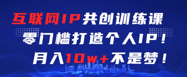 互联网IP共创训练课，零门槛零基础打造个人IP，月入10w+不是梦【揭秘】-萝卜兔资源站