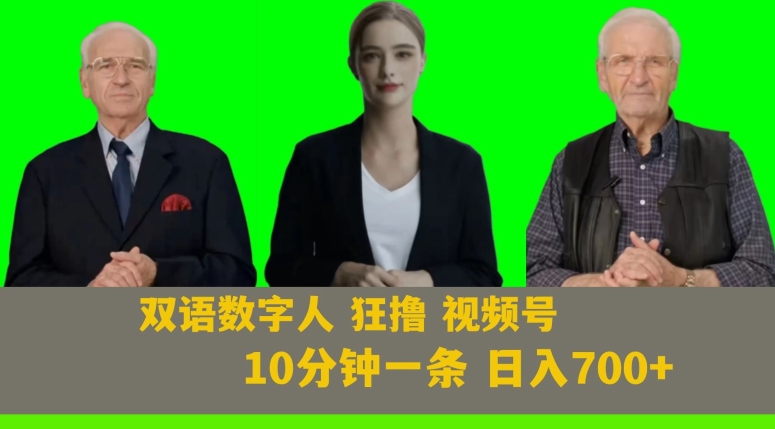 Ai生成双语数字人狂撸视频号，日入700+内附251G素材【揭秘】-萝卜兔资源站
