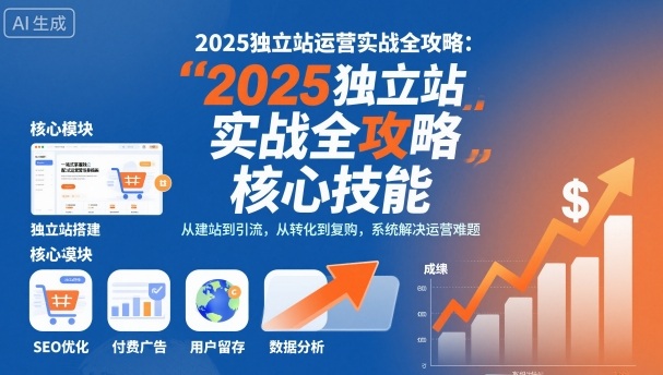 2025独立站运营实战全攻略，一站式掌握独立站运营核心技能-萝卜兔资源站