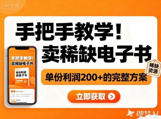 手把手教学!在小红书卖稀缺电子书,单份利润2张+的完整方案-萝卜兔资源站