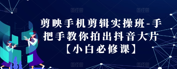 剪映手机剪辑实操班-手把手教你拍出抖音大片【小白必修课】-萝卜兔资源站