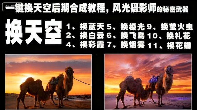 一键换天空后期合成教程，风光摄影师的秘密武器-萝卜兔资源站